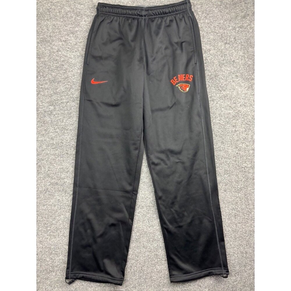 Oregon State Beavers Track Pants Men's M Black Straight Drawstring Pockets Nike